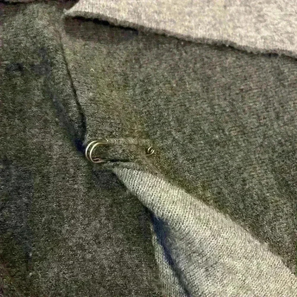 Women’s Nanette Lepore Gray Wool Blend Draped Cardigan Sweater Size Medium - Picture 3 of 5